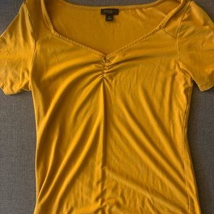 Gold/dirty-yellow short sleeve top from Ann Taylor